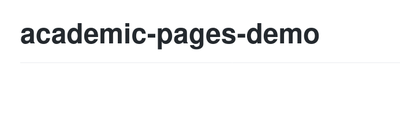 Initial GitHub Pages website showing the README file.