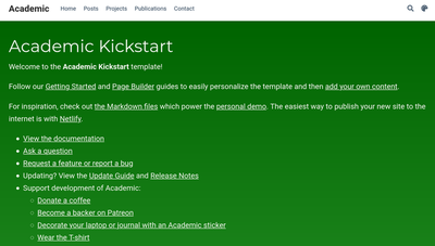Initial state of the website before any modifications.